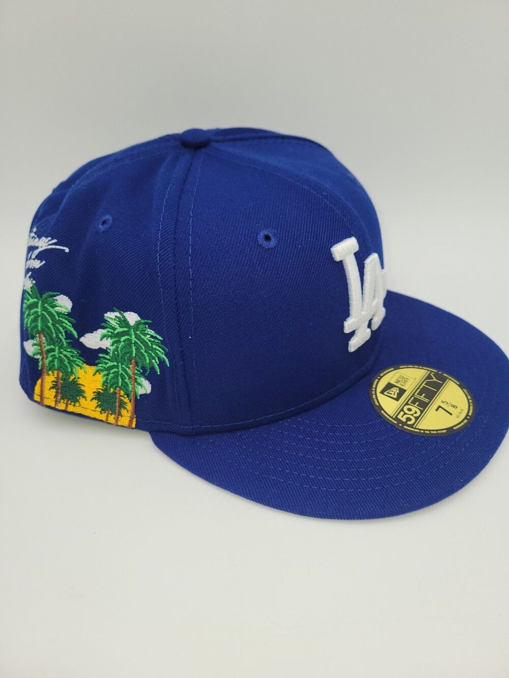 New Era Los Angeles Dodgers CLOUD ICON 59Fifty MLB Fitted Cap Hat Royal 7 5/8